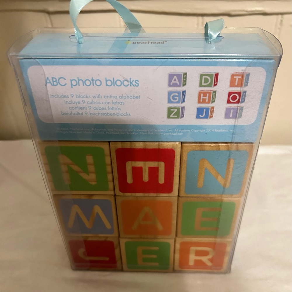 New In Box PearHead ABC Photo Blocks -9 Cubes - Picture 2 of 2